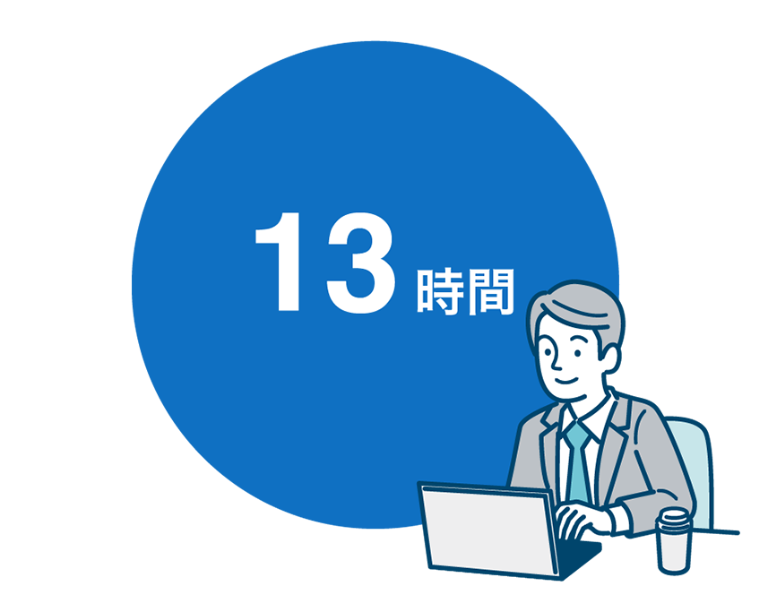 数字でわかる日本ビルケア　月平均残業時間（施工管理職）